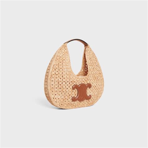 celine classic panier hobo bag in raffia|celine classic panier HOBO BAG in Raffia and Calfskin.